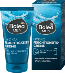 Balea MEN Feuchtigkeitscreme Hydro, 75 ml, Увлажняющий крем для лица Hydro с гиалуроновой кислотой против стянутости, 75 мл