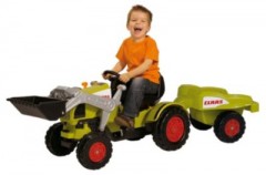 BIG Claas Celtis Loader + Trailer Trettraktor mit Anhanger Педальный трактор Claas Celtis Loader + Trailer с прицепом