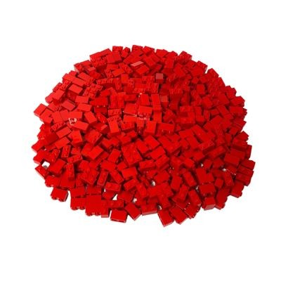 LEGO LEGO 1x2 Steine Rot - 100 stuck - red brick 3004 LEGO 1x2 кирпичи красные - 100 штук - красный кирпич 3004