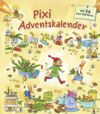 Carlsen Pixi Adventskalender 2026, Адвент-календарь Carlsen Pixi 2026 с 24 мини-книгами, 576 страниц, от 3 лет