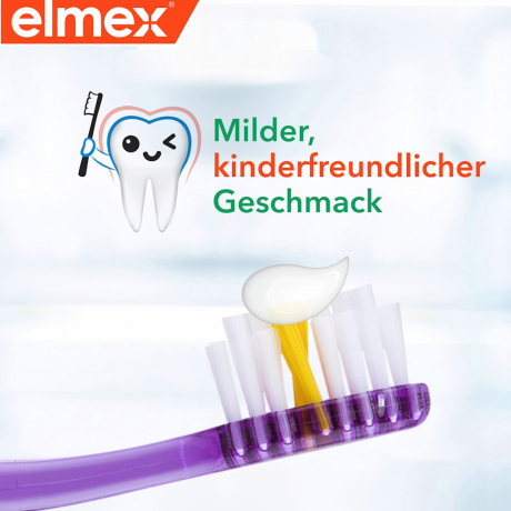 elmex Zahnpasta Kinder Junior, 6-12 Jahren, 75 ml, Детская зубная паста Junior для укрепления эмали и защиты от кариеса, 6–12 лет, 75 мл