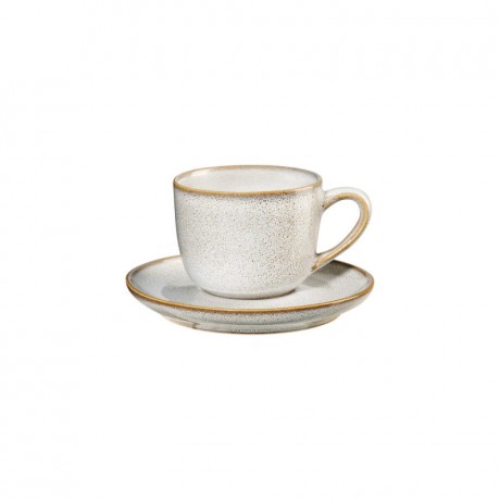 ASA SELECTION ASA Saisons Sand Espressotasse mit Untertasse 0,09 L / h: 5,5 cm Чашка для эспрессо ASA Saisons Sand с блюдцем 0,09 л / высота: 5,5 см