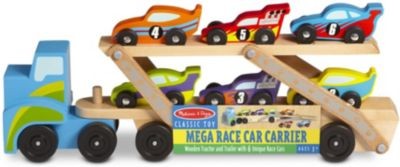 Melissa Doug Rennwagenlaster aus Holz Деревянный гоночный грузовик