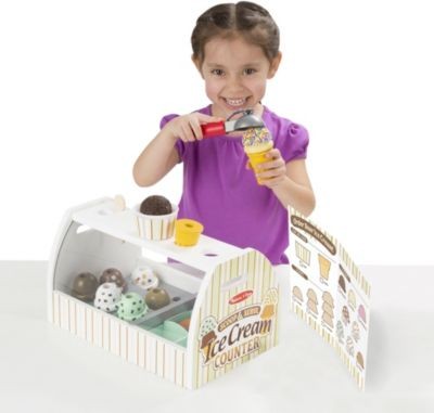 Melissa Doug Eisdielentheke aus Holz Деревянный прилавок для мороженого
