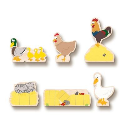 yoamo Bauernhof Spielkoffer fur Kinder mit 24 Holzfiguren Ферма для детей с 24 деревянными фигурками