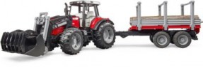 Bruder Trak 41cm Massey Ferguson 7480 Frontlader + Hanger Фронтальный погрузчик Trak 41cm Massey Ferguson 7480 + подвеска