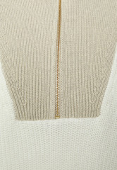 Tommy Hilfiger COLOURBLOCK HALF ZIP Jumper ecru/grey oat COLOR BLOCK HALF ZIP джемперы экрю/серый овсяный