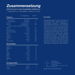 Orthomol junior C plus Kautabletten Waldfrucht 30st х 2packs, Ортомол джуниор Витамин С+ с Витамином D и кальцием, жевательные таблетки для иммунитета, здоровья, роста и развития детей с 4-х лет, со вкусом лесных ягод, 30шт х 2 упаковки