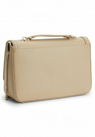 Tommy Hilfiger TEXTURED MONOGRAM FLAP Across body bag beige TEXTURED MONOGRAM FLAP Сумка через плечо бежевый
