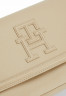 Tommy Hilfiger TEXTURED MONOGRAM FLAP Across body bag beige TEXTURED MONOGRAM FLAP Сумка через плечо бежевый