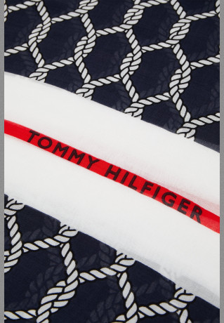 Tommy Hilfiger COAST SCARF Scarf space blue mix ПОБЕРЕЖНЫЙ ШАРФ Шарф космический синий микс