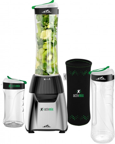 eta eta Smoothie-Maker ACTIVMIX ETA110390000, 350 W, Puls-Schalter, 19000 U/min., 2 Sportflaschen, Slim-Format, Mix-Messer Эта смузи-генератор ACTIVMIX ETA110390000, 350 Вт, импульсный переключатель, 19000 об/мин, 2 спортивные бутылки, тонкий формат, нож