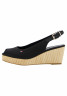 Tommy Hilfiger ICONIC ELBA SLING BACK WEDGE Platform sandals schwarz (15) ICONIC ELBA SLING BACK WEDGE Сандалии на платформе черный (15)