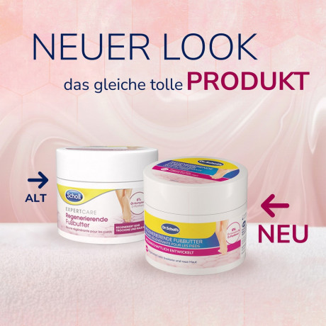 SCHOLL ExpertCare Regenerierende Fussbutter, 150 ml, Шолль Регенерирующее масло-крем для ног, масло ши и макадамия, 150 мл