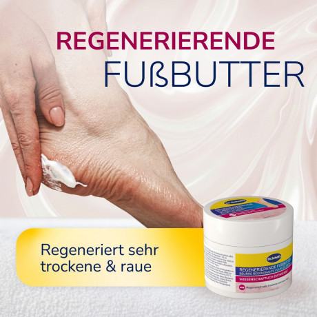 SCHOLL ExpertCare Regenerierende Fussbutter, 150 ml, Шолль Регенерирующее масло-крем для ног, масло ши и макадамия, 150 мл