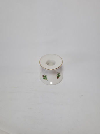 Подсвечник винтажный Seltmann Weiden с сиреневыми цветками, фарфор, 6.5 x 8 см, Германия, 1960-70гг.