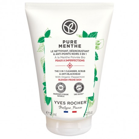 Yves Rocher Pure Menthe 3 in 1 Reinigung Peeling Anti-Mitesser  Pure Menthe 3 в 1 чистка-пилинг-против черных точек