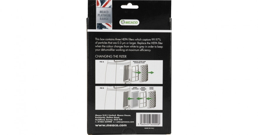 Meaco Meaco Platinum 12 HEPA-Filter, 3 Stuck fur Meaco 20L LowEnergy Platinum Luftentfeuchter Фильтры HEPA Meaco Platinum 12, 3 шт. для осушителя Meaco 20L LowEnergy Platinum