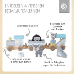 bieco Nachziehspielzeug Holz Bauklotze  Holztiere Holzzug Holzbausteine Steckspiel Nachziehspielzeug Игрушка-тяни деревянные строительные блоки деревянные животные деревянный поезд деревянные строительные блоки подключаемая игра игрушка-тяни