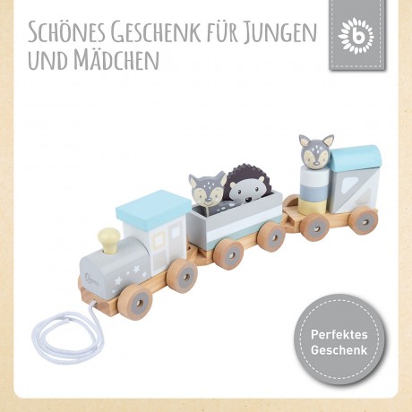 bieco Nachziehspielzeug Holz Bauklotze  Holztiere Holzzug Holzbausteine Steckspiel Nachziehspielzeug Игрушка-тяни деревянные строительные блоки деревянные животные деревянный поезд деревянные строительные блоки подключаемая игра игрушка-тяни