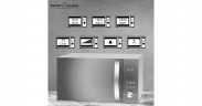 ProfiCook ProfiCook PC-MWG 1176 H, Mikrowelle silber/schwarz silber/schwarz ProfiCook PC-MWG 1176 H, микроволновая печь серебристый/черный