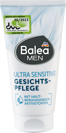 Balea MEN Gesichtscreme Ultra Sensitive, 50 ml, Лёгкий крем-гель для чувствительной кожи лица Ultra Sensitive без отдушки, 50 мл