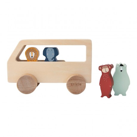 trixie Schiebespielzeug Bus mit Tieren Толкайте игрушечный автобус с животными