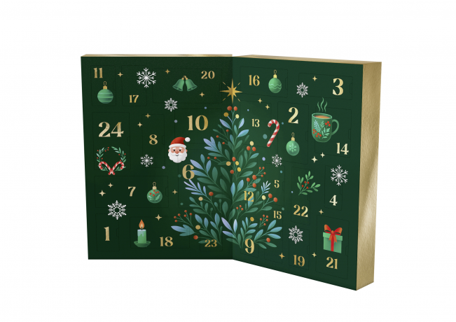 Dresdner Essenz Adventskalender 2026 Wellness, Адвент-календарь Dresdner Essenz Wellness 2026 с 24 подарками для ухода и отдыха