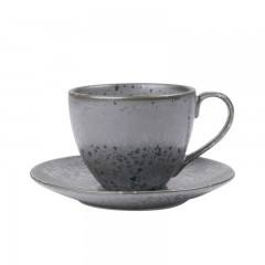 Bitz Bitz Classic grey Tasse 0,24 L mit Untertasse 2-tlg. Битц Классик серый Чашка 0,24 л с блюдцем 2 шт.