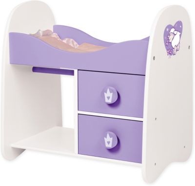 BAYER Exklusiv Puppenbett mit Garderobe aus Holz Эксклюзивная кукольная кровать со шкафом из дерева