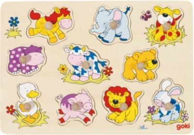goki Steckpuzzle Tierkinder II Плагин головоломки животные дети II