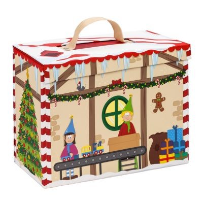 yoamo Wichtelwerkstatt Spielkoffer fur Kinder mit Holzfiguren Игровой шкаф Wichtelwerkstatt для детей с деревянными фигурками