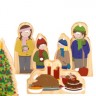 yoamo Wichtelwerkstatt Spielkoffer fur Kinder mit Holzfiguren Игровой шкаф Wichtelwerkstatt для детей с деревянными фигурками