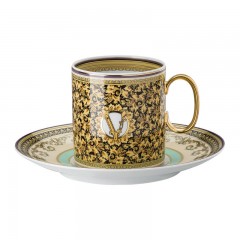 Rosenthal meets Versace Rosenthal Versace Barocco Mosaic Kaffeetasse 0,23 L mit Untertasse 16 cm 2-tlg. Кофейная чашка Rosenthal Versace Barocco Mosaic 0,23 л с блюдцем 16 см 2 шт.