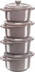 Staub Staub Cocotte Set 4-tlg. grau Кокотный набор «Пыль» 4 шт.