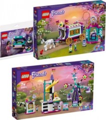 LEGO Friends 3er Set: 30414 Emmas Zaubertruhe - Polybag + 41688 Magischer Wohnwagen + 41689 Magisches Riesenrad mit Rutsche Набор друзей из 3 предметов: 30414 Волшебный сундук Эммы — полиэтиленовый пакет + 41688 Волшебный караван + 41689 Волшебное колесо