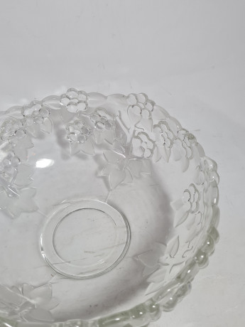 Вазочка винтажная Walther Glas "Виноградная лоза", стекло, 22 х 10 см, Германия, 1960-70гг.