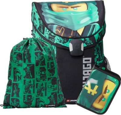 LEGO Schulranzenset EASY LEGO NINJAGO Green, 3-tlg. (2022) Набор школьных сумок EASY LEGO NINJAGO Green, 3 предмета. (2022)