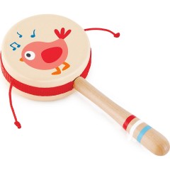 HAPE Trommelrassel mit Zwitschervogel Барабанная погремушка с щебечущей птицей