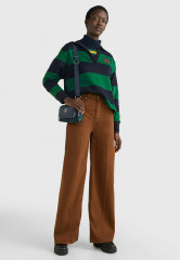 Tommy Hilfiger RUGBY STRIPE MONOGRAM Polo shirt desert sky prep green stp РЕГБИ ПОЛОСКА МОНОГРАММА Рубашка поло небо в пустыне подготовка зеленый стп