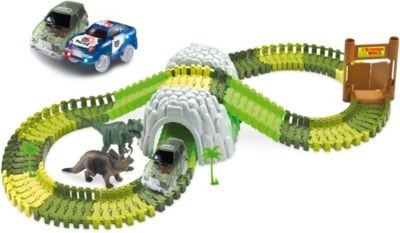 Amewi Magic Traxx Dino-Park Mega Set mit Tunnel 374-tlg. Magic Traxx Dino Park Mega Set с тоннелем 374 шт.