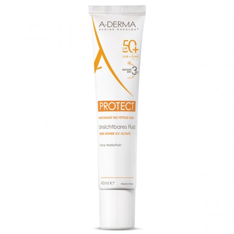 A-DERMA PROTECT SPF 50+ unsichtbares Fluid Невидимый флюид PROTECT SPF 50+