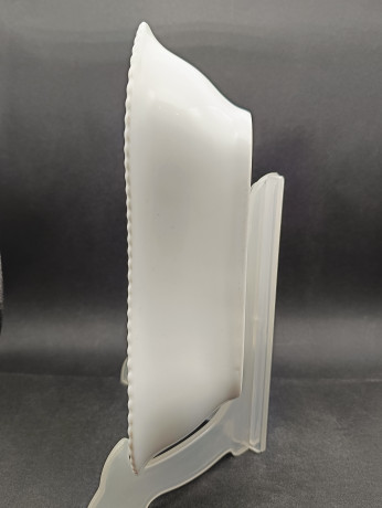 Тарелки сервировочные винтажные Fraureuth, 2 шт., квадратной формы, фарфор, 22 х 22 см, 20 х 20 см, Германия, 1970-80гг.