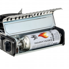 Mianova Mianova Gaskocher 1 flammig Gaskocher + Grillplatte + Koffer Kocher, Outdoor Grill Camping Herd Notfallkocher Gaskocher fur Gas Kartuschen  Газовая плита Mianova, газовая плита с 1 пламенем + гриль + печь для чемодана, уличный гриль, походная плит