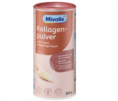 Mivolis Kollagen Pullver 200g x 2stk, Коллаген, 100% чистый гидролизат коллагена, Германия, 200 г x 2 упаковки