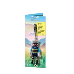 PLAYMOBIL 2er Set: 70782 Polizei-Jetpack: Festnahme des Kunstraubers + 70648 Schlusselanhanger Polizist Набор из 2 предметов: 70782 Полицейский реактивный ранец: арестовать грабителя произведений искусства + 70648 Полицейский брелок