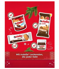 Nutella Socks Adventskalender 2stk, Набор из 2 новогодних носков-сюрпризов Nutella 2025, волшебный сладкий подарок для праздничного настроения, 2 х 209 г