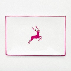 Gmundner Keramik Gmundner Keramik Bordeauxroter Hirsch Platte rechteckig 30x20x2,5 cm Gmundner ceramics Бордовая тарелка из благородного оленя прямоугольная 30x20x2,5 см