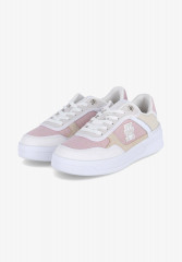 Tommy Hilfiger TH BASKET Trainers weiss/rosa TH BASKET Кроссовки белый/розовый