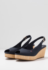 Tommy Hilfiger ICONIC ELBA SLING BACK WEDGE Platform sandals desert sky ICONIC ELBA SLING BACK WEDGE Сандалии на платформе небо пустыни
